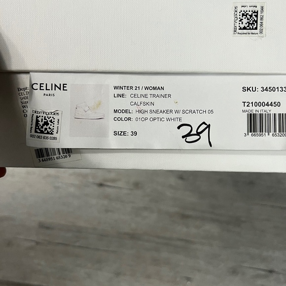 Celine white high top sneakers - Picture 12 of 15